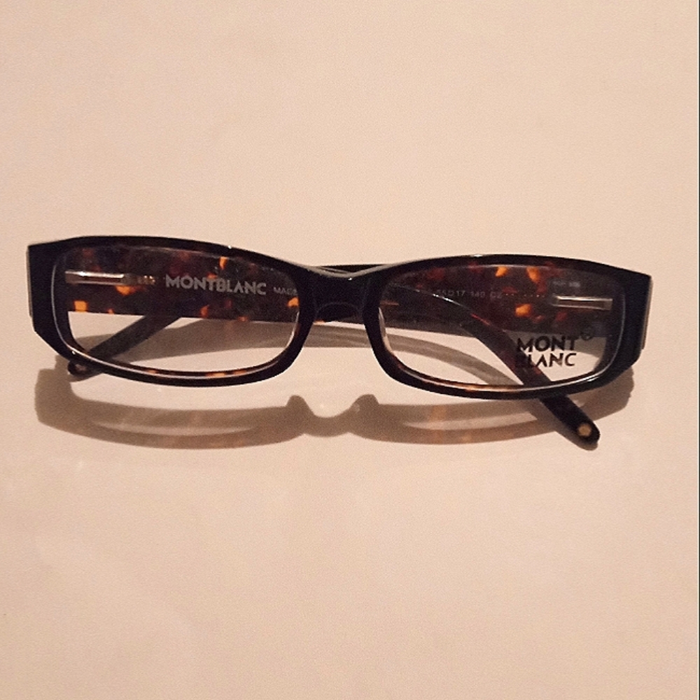 MONTBLANC MB106 303 Unisex Shinny Brown Tortoise Authentic Eyeglasses Frames - Picture 4 of 11